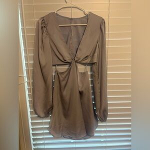 Blue satin lulus dress